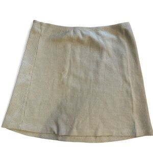 Princess Polly Green Ribbed Mini Skirt
